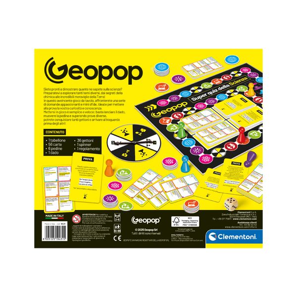 Clementoni - 19431 - geopop - il superquiz della scienza - CLEMENTONI