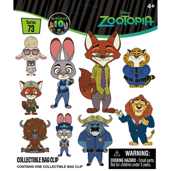 Portachiavi clip 3d disney zootropolis serie 73 display 24pz - Disney