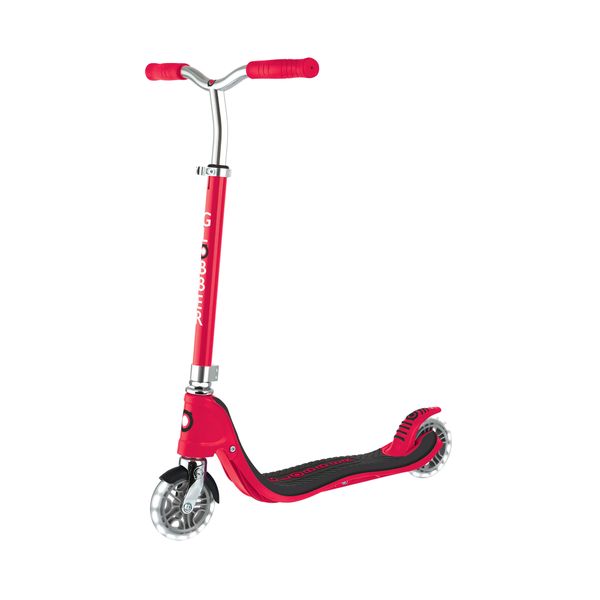 Monopattino flow 125 light red — ruote led, manubrio regolabile, 5+ anni - GLOBBER