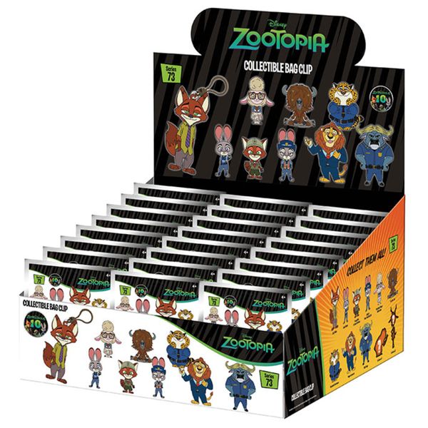 Portachiavi clip 3d disney zootropolis serie 73 display 24pz - Disney