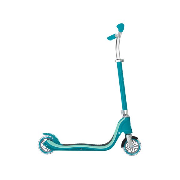 Monopattino flow 125 light teal — ruote led, manubrio regolabile, 5+ anni - GLOBBER