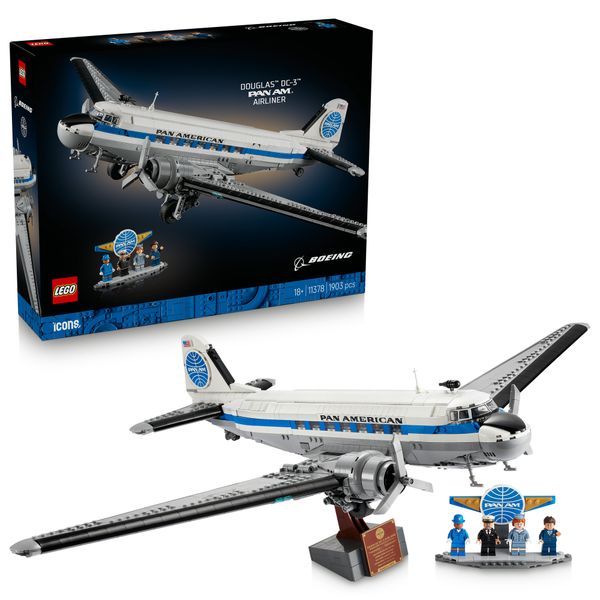 Lego icons aereo di linea douglas™ dc-3™ pan am® - 11378 - LEGO ICONS