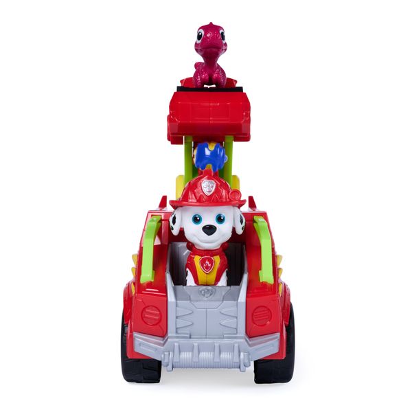 Paw patrol: the dino movie, camion dei pompieri marshall dino rescue con lanciamissili rotante a 360° con 2 action figure, dai 3 anni in su - Paw Patrol