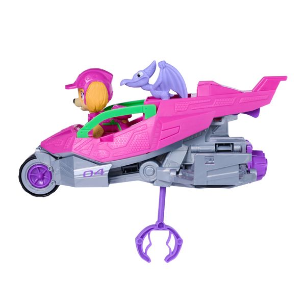 Paw patrol: the dino movie, skye dino rescue jet con ali ripiegabili e tenaglia funzionante, giocattoli per bambini e bambine dai 3 anni in su - Paw Patrol