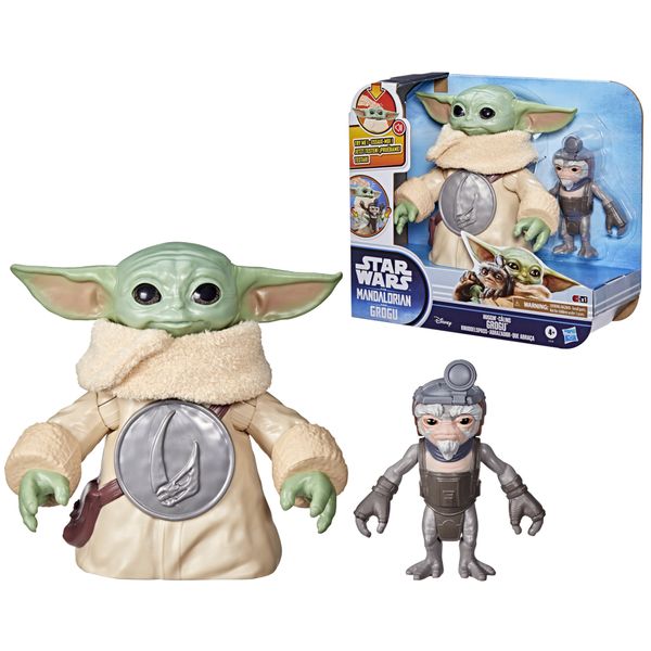 Star wars the mandalorian e grogu huggin grogu hasbro - figura interattiva con suoni - Star Wars
