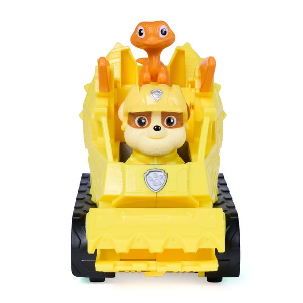 Paw patrol: the dino movie, rubble dino rescue bulldozer con azione triturante e tenaglia articolata, 2 action figure e un veicolo, dai 3 anni in su - Paw Patrol