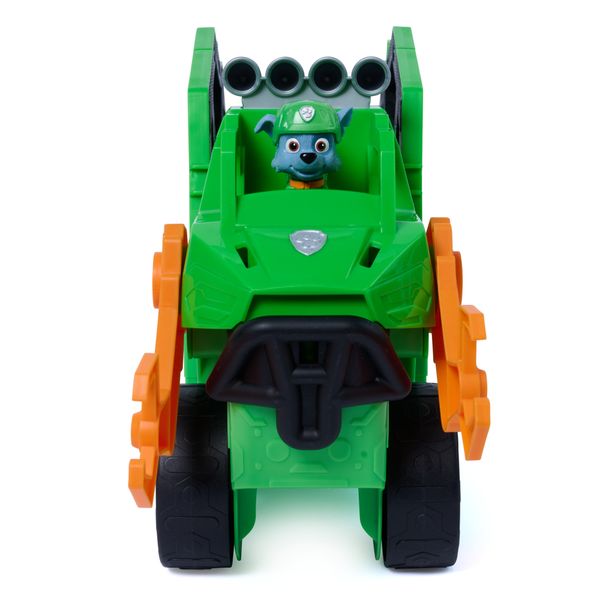 Paw patrol: the dino movie, megasaurus dino veicolo con dinosauro giocattolo gonfiabile da 76,2 cm e personaggio rocky, dai 3 anni in su - Paw Patrol