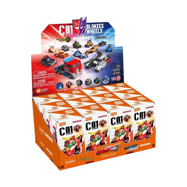 Blokees figures - wheels transformers - c01 - display da 12 pz. - BLOKEES
