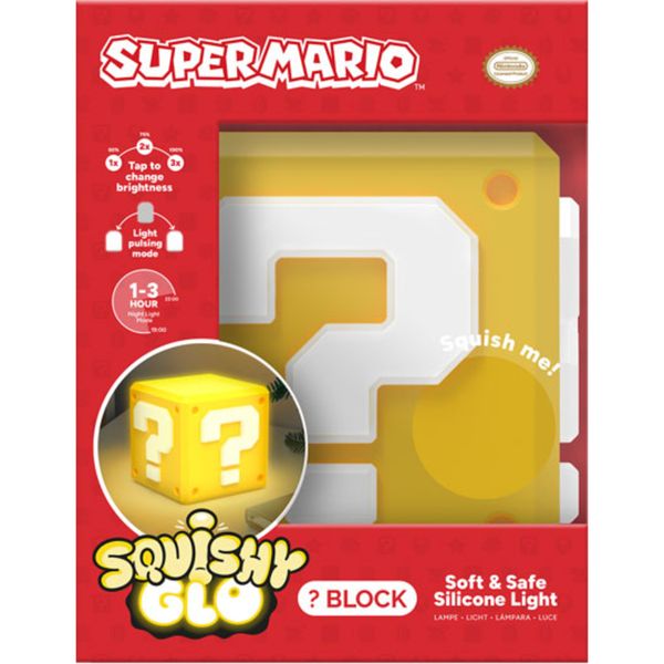 Paladone lampada squishyglo silicone super mario question - Super Mario
