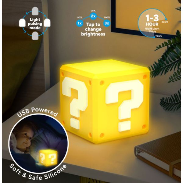 Paladone lampada squishyglo silicone super mario question - Super Mario
