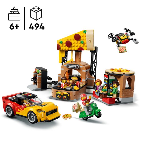 Lego lego city centro di consegna pizze con veicoli - 60496 - LEGO CITY
