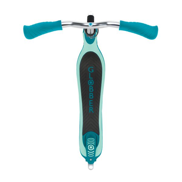 Monopattino flow 125 light teal — ruote led, manubrio regolabile, 5+ anni - GLOBBER