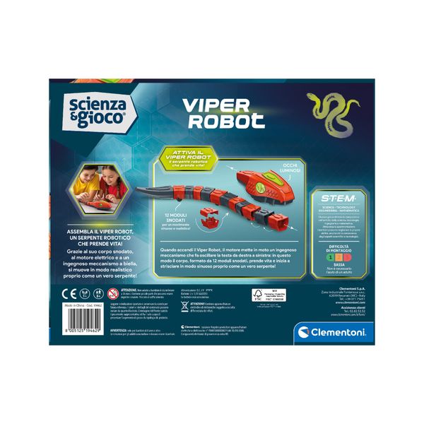 Clementoni - 19462 - viper robot - CLEMENTONI, Scienza e Gioco