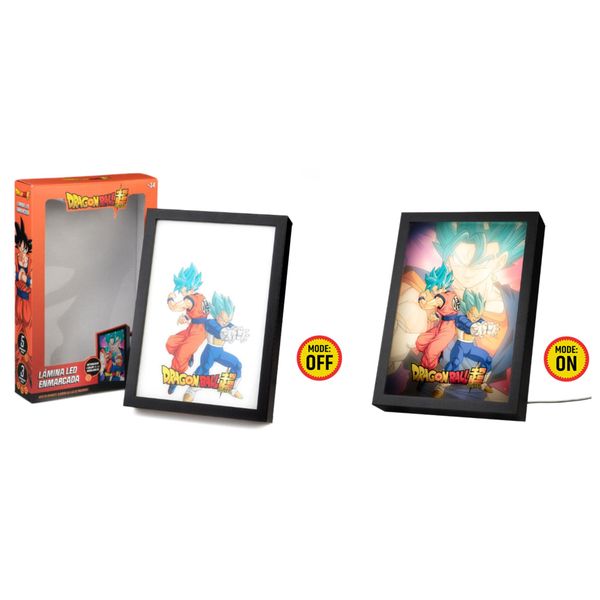 Quadro retroilluminato led dragon ball super goku & vegeta - FUNKO POP!