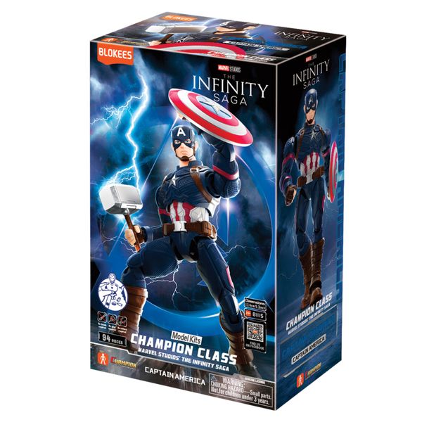 Blokees figures - marvel heroes - champion class - captain america - 94 pcs - Avengers, BLOKEES, MARVEL