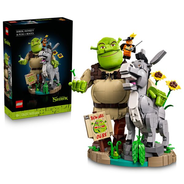 Lego shrek shrek, ciuchino e gatto con gli stivali - 72423 - SHREK, LEGO