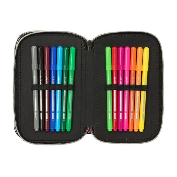 Astuccio triplo 37 pezzi k‑pop demon hunters energy ufficiale – completo scuola - K-POP DEMON HUNTERS