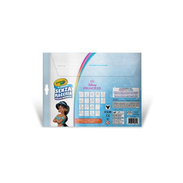 Crayola color wonder - coloring set princesse disney, 18 pagine da colorare e 4 pennarelli senza macchia - CRAYOLA, DISNEY PRINCESS, Disney