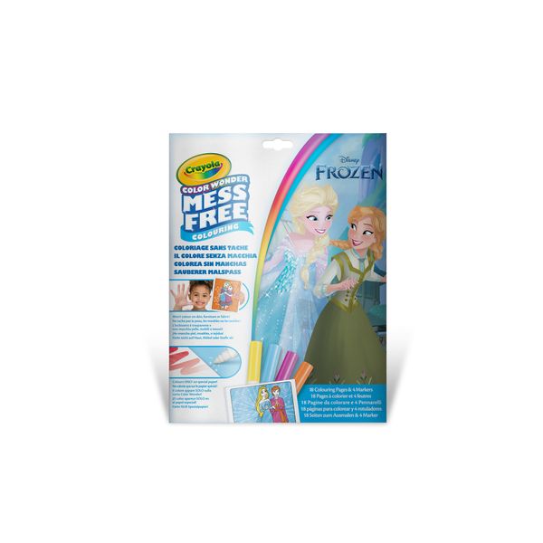 Crayola color wonder - coloring set frozen, 18 pagine da colorare e 4 pennarelli senza macchia - CRAYOLA, DISNEY PRINCESS, Disney, Frozen