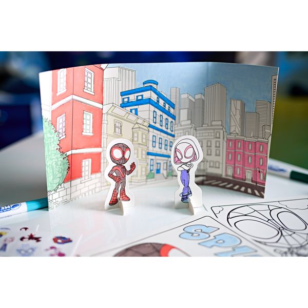 Crayola color wonder - set attività spidey, 40+ pezzi con pagine da colorare e pennarelli senza macchia - CRAYOLA, SPIDEY