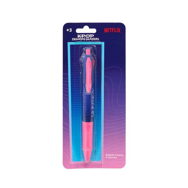 Set penne retrattili 4 colori k‑pop demon hunters ufficiale – cancelleria - K-POP DEMON HUNTERS