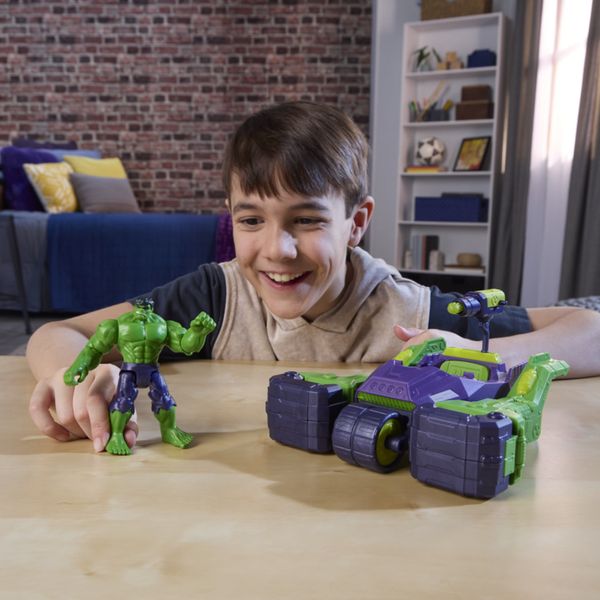 Hasbro marvel avengers, venomversus epic world of action, set action figure e veicolo blast & smash truck di hulk - Avengers, MARVEL
