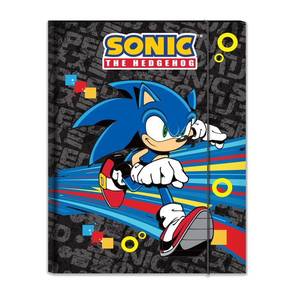 Cartella con elastico sonic prime - sonic assortito - Sonic