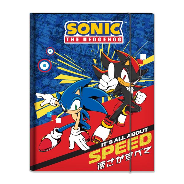Cartella con elastico sonic prime - sonic assortito - Sonic