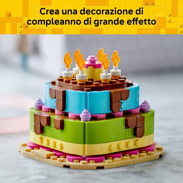 Lego lego iconic torta della festa di compleanno - 40815 - LEGO ICONS