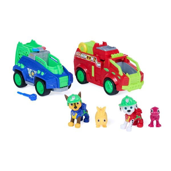 Paw patrol missione dinosauri bundle - veicoli dino di chase e marshall - Paw Patrol