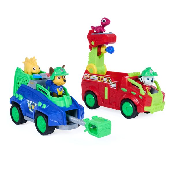 Paw patrol missione dinosauri bundle - veicoli dino di chase e marshall - Paw Patrol
