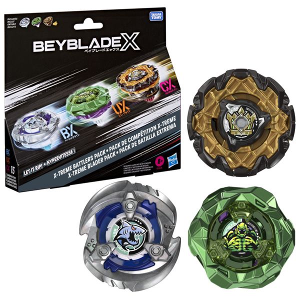 Beyblade x, set da combattimento x-treme, 3 trottole di takara tomy - BEYBLADE