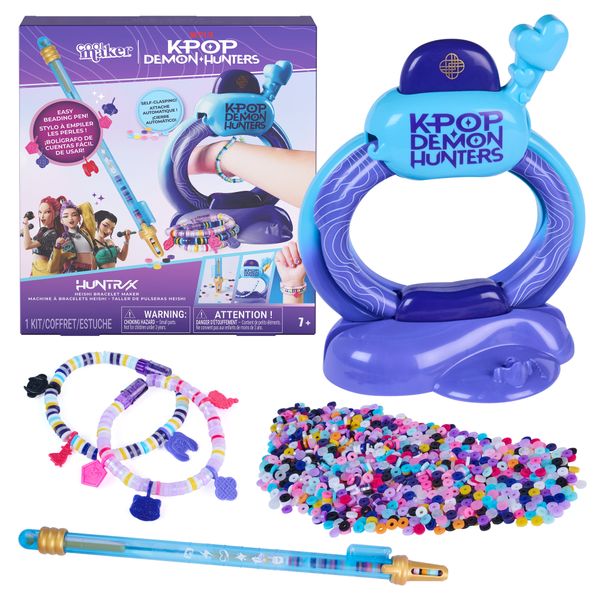 Cool maker, macchina per braccialetti heishi kpop demon hunters huntr/x, produce 15 braccialetti dell'amicizia con 1200 perline, 7+ - COOL MAKER