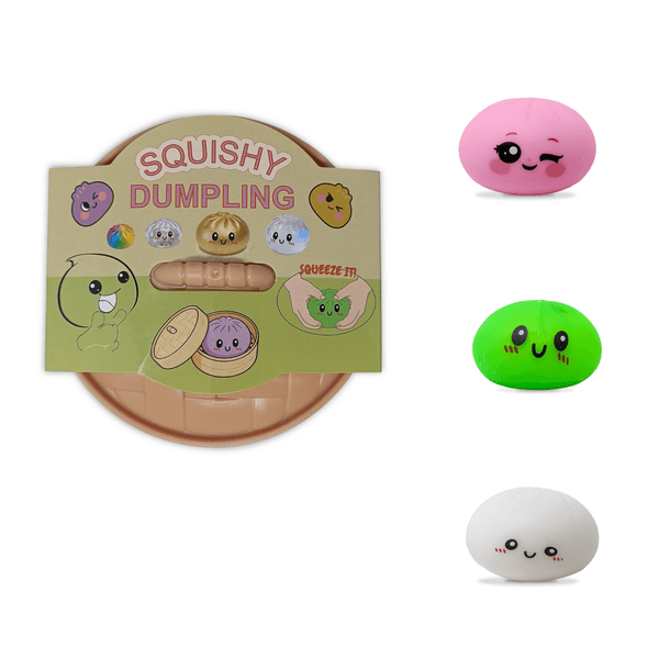 Raviolo squishy dumpling colorato antistress assortito–  morbido, slow rise, relax e gioco sensoriale - 