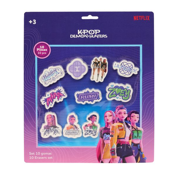 Set 10 gomme da cancellare k‑pop demon hunters ufficiale – cartoleria scuola - K-POP DEMON HUNTERS