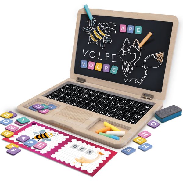 Carotina gli utilissimi primo laptop di legno - LISCIANI