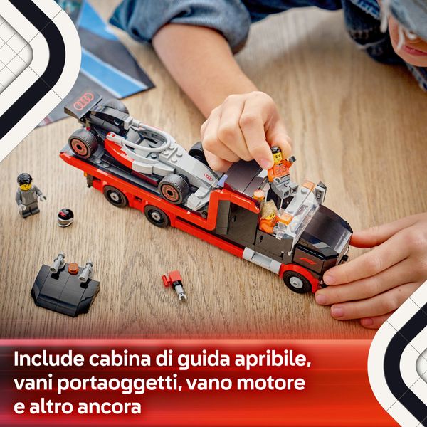 Lego city 60493 display truck f1 con auto da corsa audi f1 - LEGO CITY