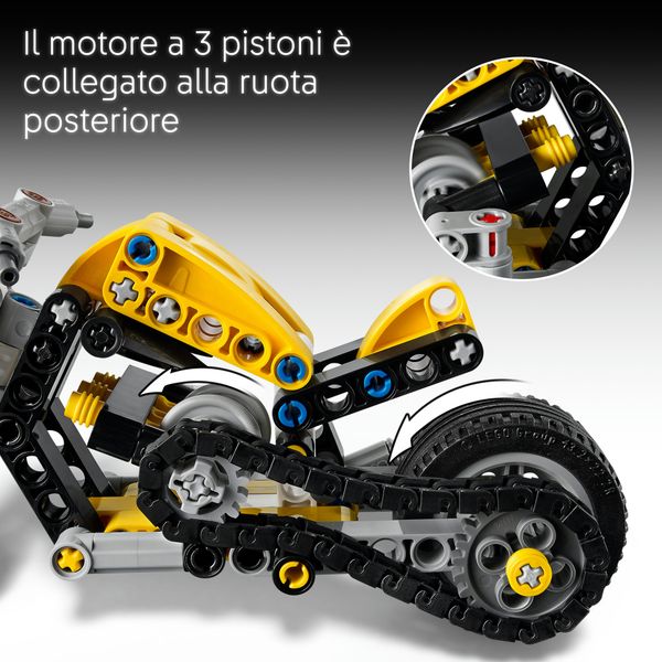 Lego technic 42225 moto gialla giocattolo - LEGO TECHNIC