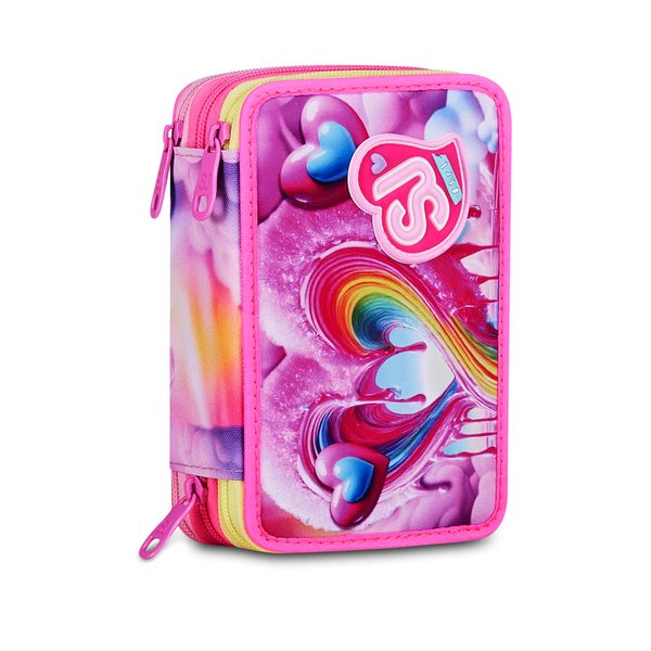 Astuccio 3 zip - joyful pins girl - SEVEN