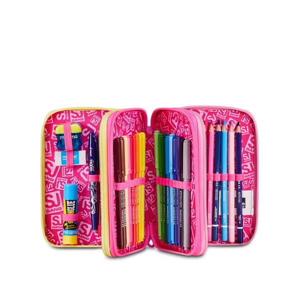 Astuccio 3 zip - joyful pins girl - SEVEN