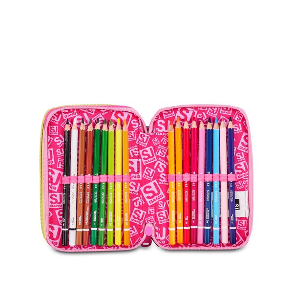Astuccio 3 zip - joyful pins girl - SEVEN