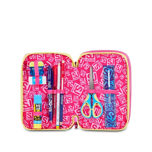 Astuccio 3 zip - joyful pins girl - SEVEN