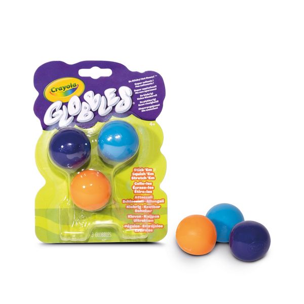 Crayola globbles - set 3 palline sensoriali appiccicose e antistress - CRAYOLA