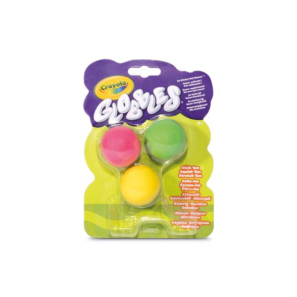 Crayola globbles - set 3 palline sensoriali appiccicose e antistress - CRAYOLA