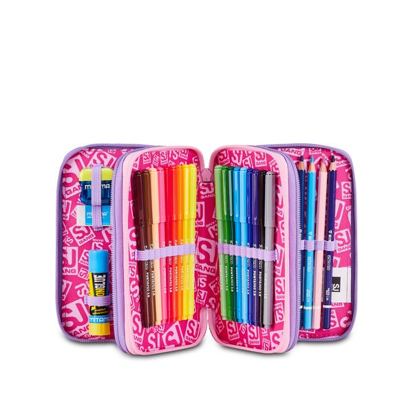 Astuccio 3 zip 3d - pixie unicorn - SEVEN
