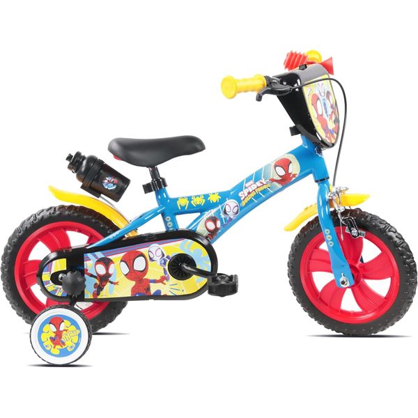 Bicicletta spidey 12” con rotelle – bici bambini 3+ con freno anteriore e telaio in acciaio - SPIDEY