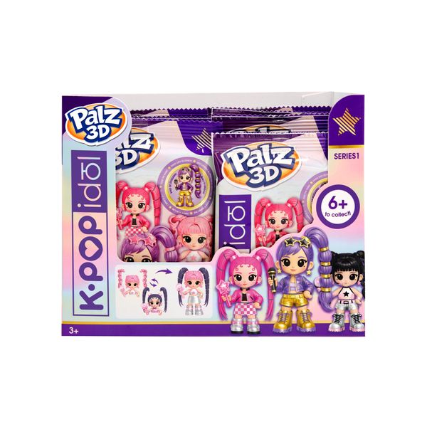 Palz 3d k-pop idol pack 1 assortito – mini figures collezionabili articolate mix & match (6+1) con dettagli speciali - K-POP