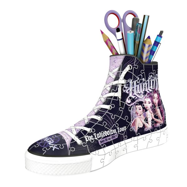 Ravensburger - portapenne sneaker puzzle 3d k-pop demon hunters, 108 pezzi, organizer da scrivania, 8 anni+ - NETLFIX, RAVENSBURGER, K-POP DEMON HUNTERS