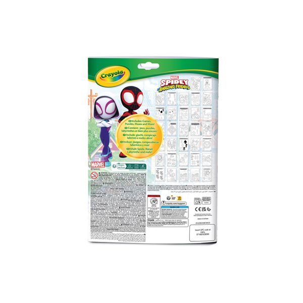 Crayola - album attività & coloring spidey, 32 pagine e 7 mini pennarelli lavabili - CRAYOLA