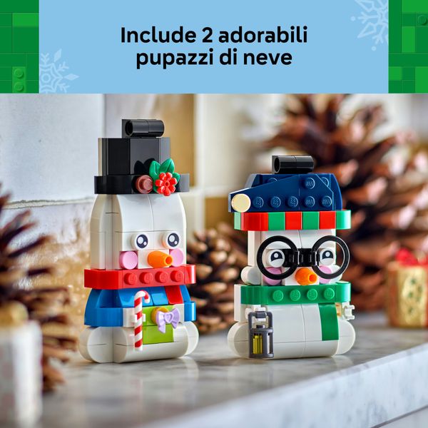Lego lego iconic pupazzi di neve ornamentali - 40812 - LEGO ICONS